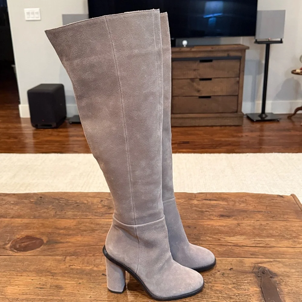 Gianni Bini Taupe Suede Over Knee 3